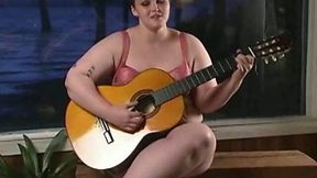 Trashy BBW whore is pleasing her pussy with fingers