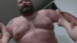 Hairy bear gays take turns fucking asses