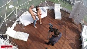 bts of the scene: sara diamante gets gapes and anal fuck no stop, introduced by luca ferrero.