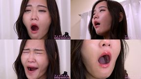 Narumi Hirose - CLOSE-UP of Japanese cute girl YAWNING