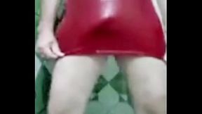 Crazy teen girl live streams solo shower show