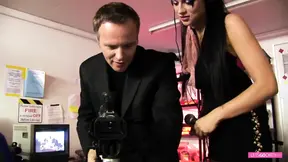 Secretary slut in sexy nylons, heels and lingerie for my horny cock