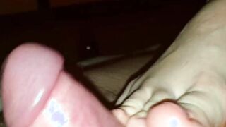 exiest Barefeet DEVILS PEDICURE Cum on FEETS Best REAL amateur PRIVATE