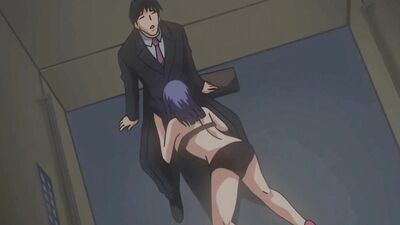 Busty secretary gets nailed in the elevator with boss's dick