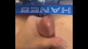 Male jerks off super horny cock