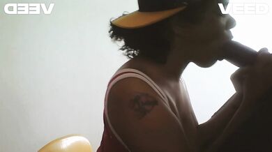 BEST BROWN NIPPLES Gothic Emo Black Dress Blowjob Sucking Big Dick Neighbor