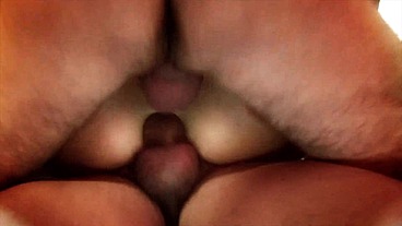 Horny MILF fucked by two men