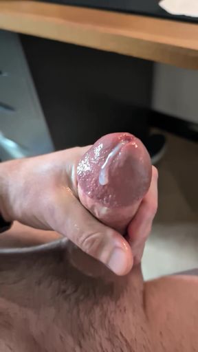 Slow Motion - Oiled Fast Stroking Cumshot