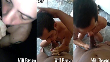 Negão da favela me tratou que nem cadelinha e me botou pra mamar gostoso
