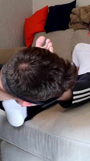 Domestic Foot Worship with My Slave