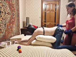 Anastasia Mistresse screwing a thrall with ding-knob anal submission man amateur homemade