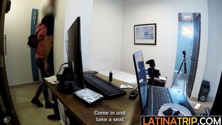 Obedient latina satisfying a fake agent