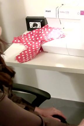 Sewing in Boots and Massaging Aching Feet in Stockings