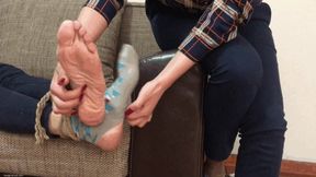 ONE SOCK TICKLING BIG SOLES - MP4 HD