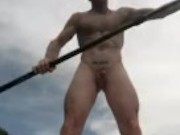 Naked Paddle Boarding in Colorado