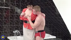 Ryanne In This Toy Boy Is Getting Caught Showering By A Naughty Cougar