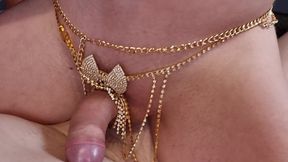 Femboy rides on her boyfriend's cock and gets a stream of cum inside