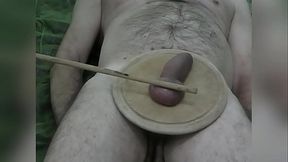 Slave Renne'_s balls busted on Louis'_s meat board