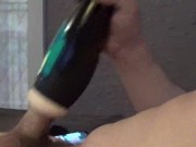 ZOLO Thrustbuster makes my cock cum watching Lady Fyre & Alexis Fawx. Angle 3, The closeup.