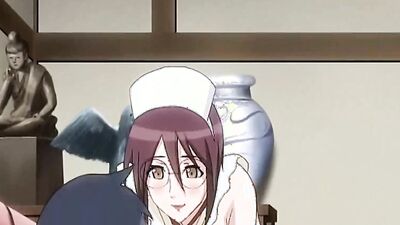 Mature nurse with short hair and trimmed pussy gets fingered & pounded in hot threesome