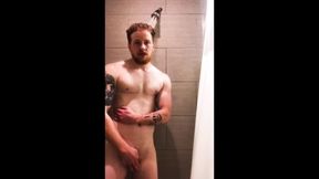 Hot Ginger Ftm Jerks Off In Gym Shower With Stevie Trixx