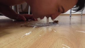 DISGUSTING TEASING and FEEDING FOR THE PERVERT PIG-GOURMET!