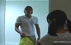 Brandi got his pussy pounded by the delivery boy