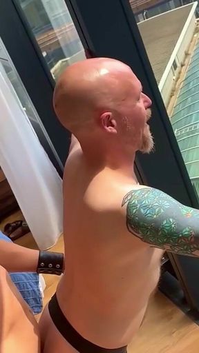 Breeding stepdaddy Against the Window
