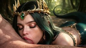 a slutty lamia seduced me...and devoured my huge dick...i had no choice but to fuck her hard in every hole!! [ai]