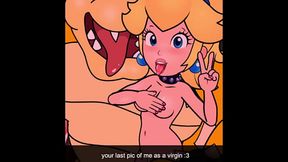 Bowser x Peach - Superstar Sexting - Naive Route, NO COMMENTARY, game by DryBoneX