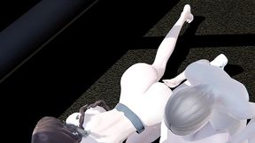 hentai uncensored 3d - 2 girls fucked by futanari - japanese asian manga anime film game porn