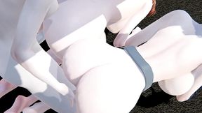 hentai uncensored 3d - 2 girls fucked by futanari - japanese asian manga anime film game porn