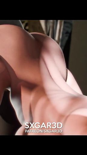 D3d Sxgar3d Hot Big-booty Babe Takes Huge Cock Doggy Style - Intense Hardcore Sex & Cum Inside