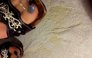 Feet in nylons and heels piss compilation