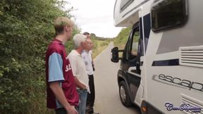 Bukkake in a motorhome