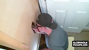 Fat Dude Loves Sucking Glory Hole Cocks More Than Anything