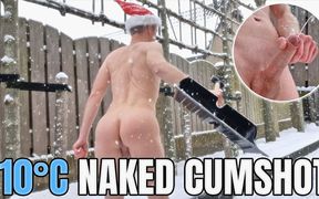 18 Year Old Blonde Twink Freezes Naked in -10 Degree Winter - Hard in Snow