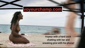 Consensual Candid #9 Part1 - Exhibitionist Wife Mrs Paris First Time At The Nude Beach! Voyeur Teasing! MP4