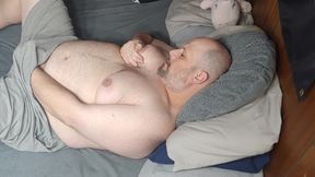 Chubby guy jerk and cum