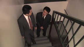 Horny girl eats cum after a hard fuck in the office