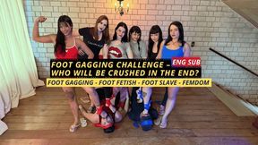 Foot Gagging Challenge – Who will be crushed in the end? (1080 EN SUB) - Foot Gagging - Foot Fetish - Challenge - Foot Domination