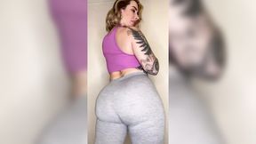 Yoga Pants Big Ass Tease Twerk While You Jerk off to My Bare Ass