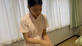 Asian Nurse Asahina's Gentle Handjob and Anal Exam