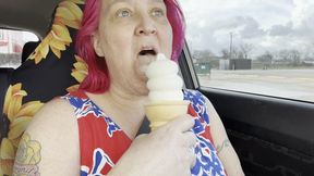 Ice Cream on the Tongue Licking