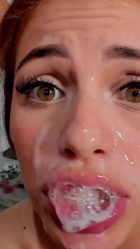 Compilation of great cumshots on face and mouth   Clip 2