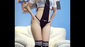 Chinese girl Xeimeren dancing in pantyhose