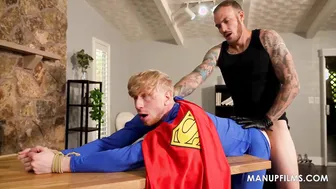 Superman Role Play Anal Hardcore with Muscular Gay Stud
