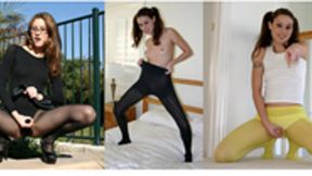 Jassie 18 Year Old Pantyhose with Jerk Off Encouragement FULL SHOOT Video! Get All 4 Scenes On One Video File! Hooters Girl! Tights Changing! Outdoors!