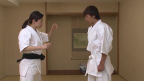 Asia Woman Gets Horny with Kong Fu and Trainer Helps Her