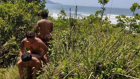 orgy bareback interracial in the beach